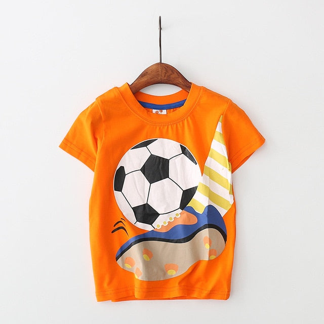 Sommer Baby Drenge T-Shirt Bomuld Kortærmet T-shirt Toppe T-shirts til drenge Børn Overdele Baby børnetøj 2-8 år