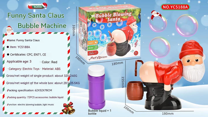 Electric Santa Claus Bubbles Machine