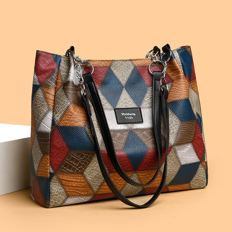 Retro Geometric Pattern Handbag