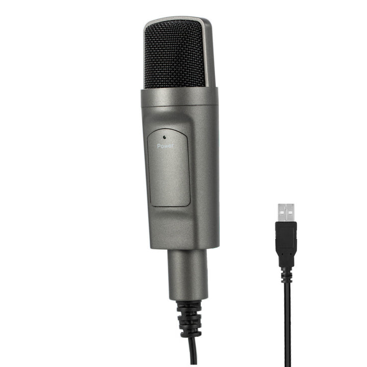 Microphone à condensateur USB, pour ordinateur de bureau, enregistrement en direct, filaire