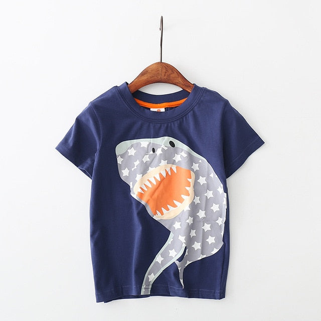 Sommer Baby Drenge T-Shirt Bomuld Kortærmet T-shirt Toppe T-shirts til drenge Børn Overdele Baby børnetøj 2-8 år