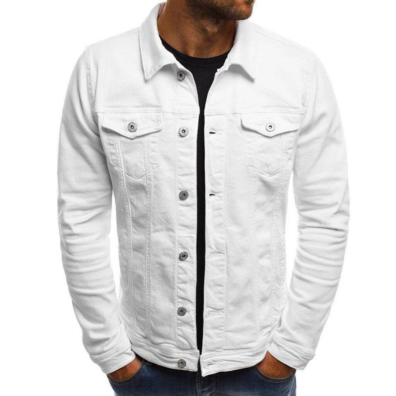 Casual Mænd Jakke Denim Button Shirt