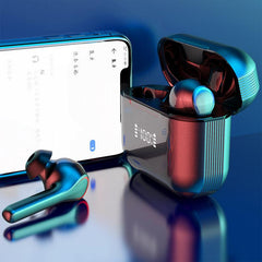 Touch Control Bluetooth Mini Earphones for Sports Music Stereo Digital Display in-ear Wireless Earbuds