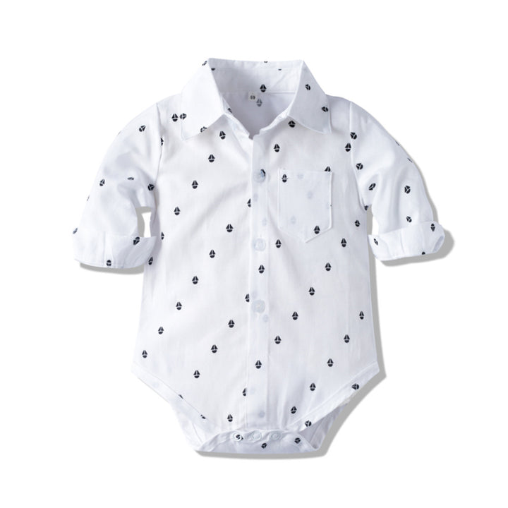 Langærmet Romper Suit, Babytøj, Gentleman's Clothing