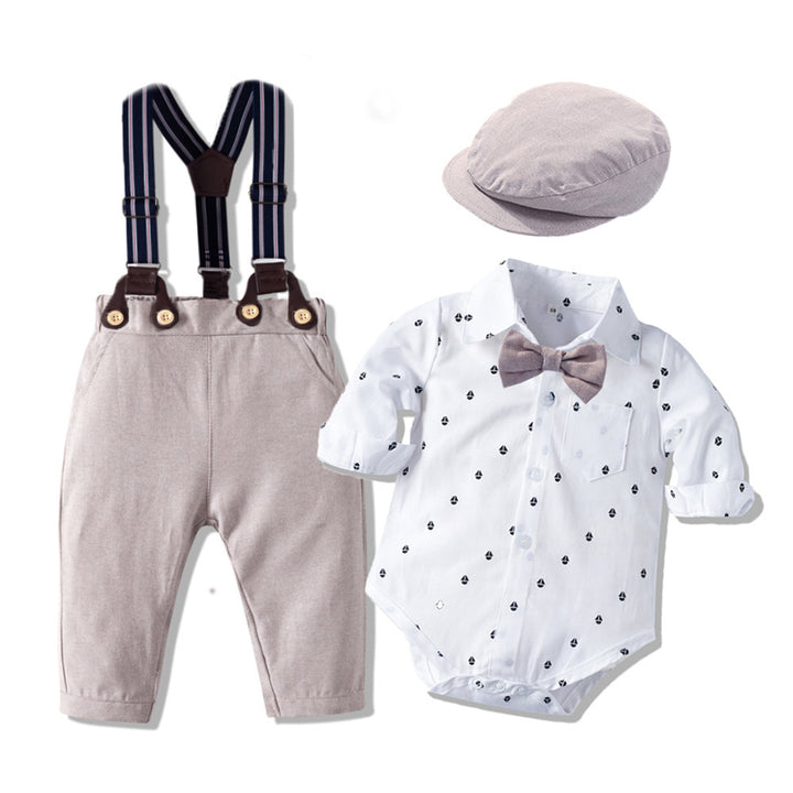 Langærmet Romper Suit, Babytøj, Gentleman's Clothing