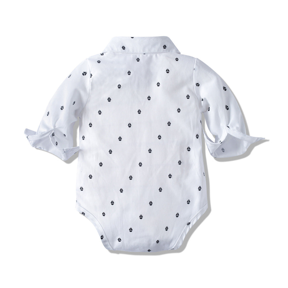 Langærmet Romper Suit, Babytøj, Gentleman's Clothing