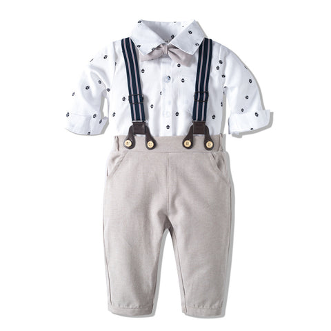 Long-sleeved Romper Suit, Baby Clothes, Gentleman's Clothes