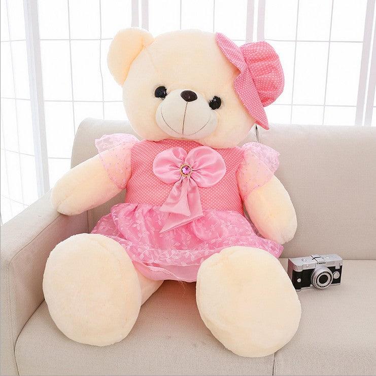 New Luminous Teddy Bear Large Doll Plush Toy Colorful Skirt Bear Pillow Doll Birthday Gift