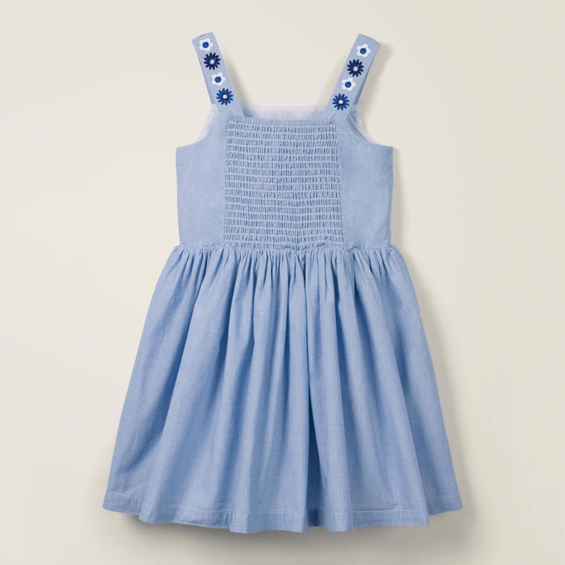 Robe enfant tricotée brodée