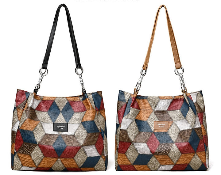 Retro Geometric Pattern Handbag