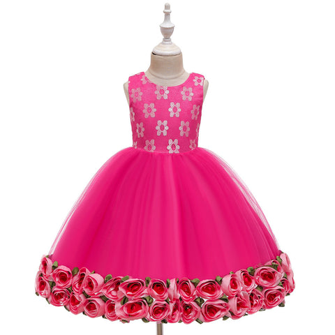 Princess dress wedding girl dress flower girl mesh dress