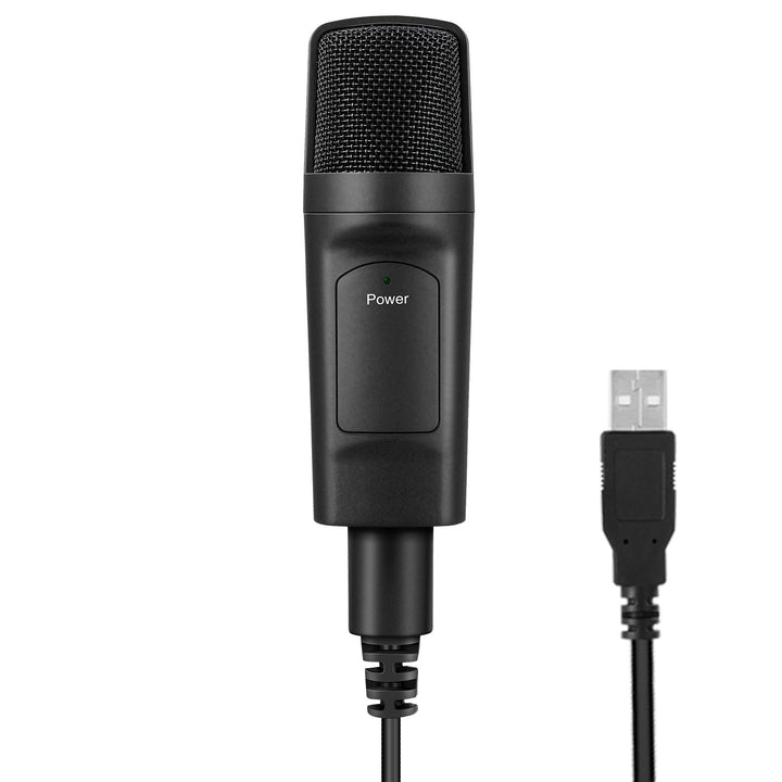 Microphone à condensateur USB, pour ordinateur de bureau, enregistrement en direct, filaire