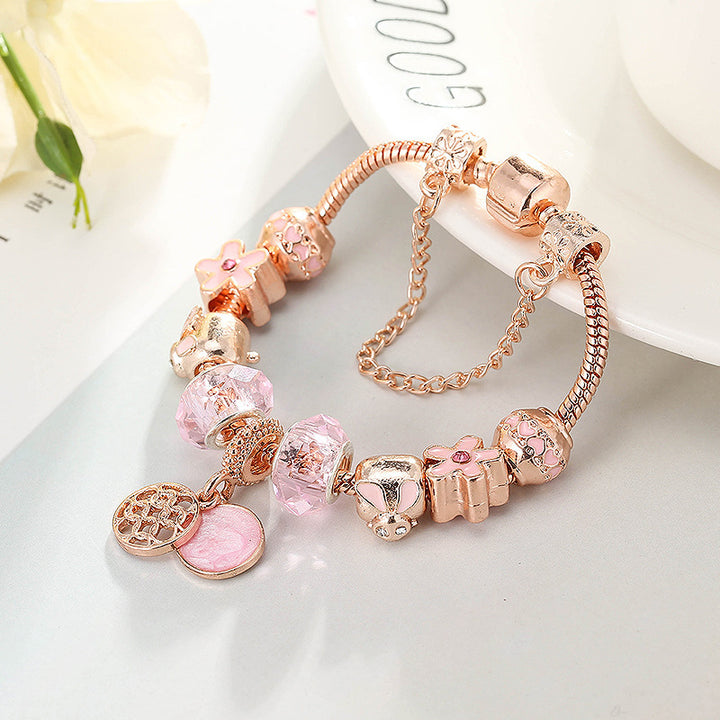 Fashion Love Geometric Rose Gold Bracelet