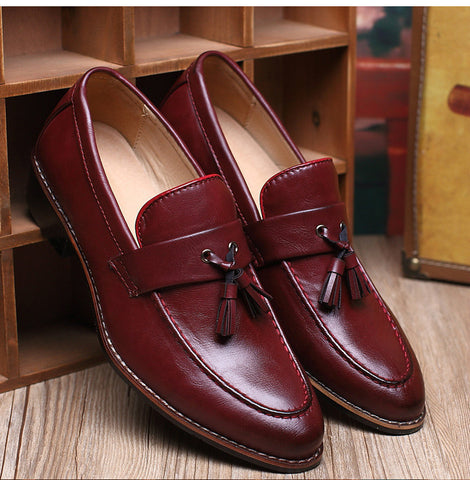 British Retro Slip-on Tassel Loafers Men's Casual