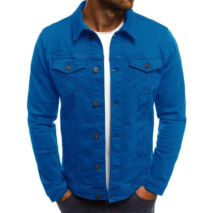 Casual Mænd Jakke Denim Button Shirt