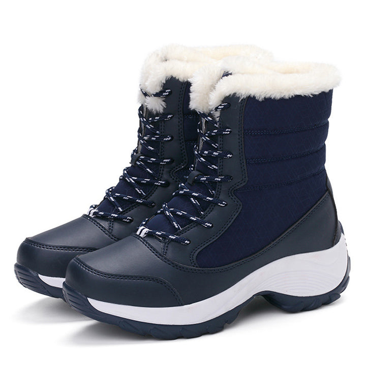 Bottes de neige bottines chaudes en peluche pour femmes chaussures d'hiver