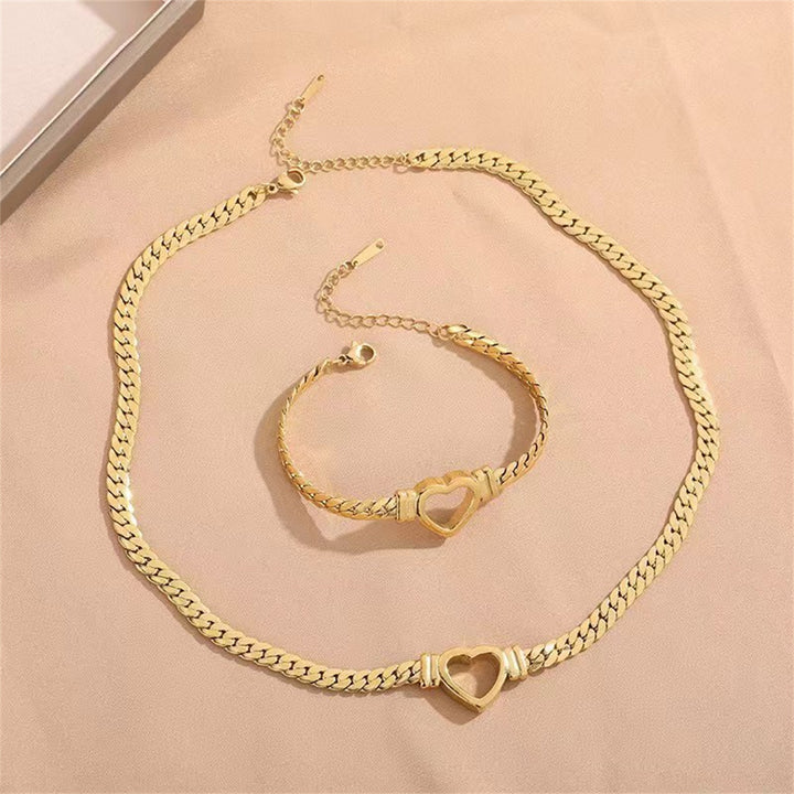 Love Chain Necklace Bracelet For Women