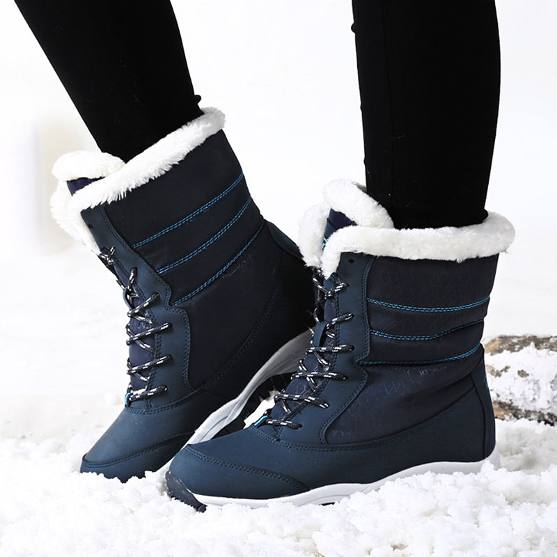 Bottes de neige bottines chaudes en peluche pour femmes chaussures d'hiver