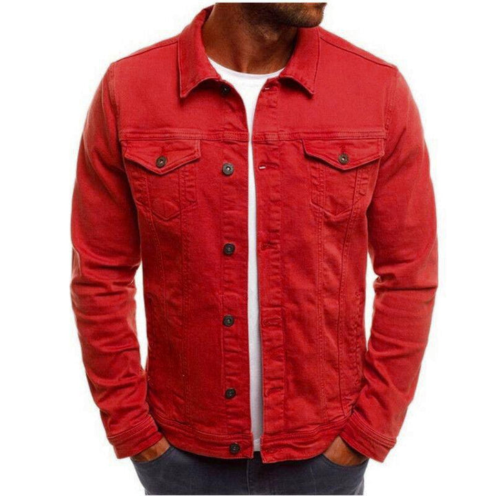 Casual Mænd Jakke Denim Button Shirt