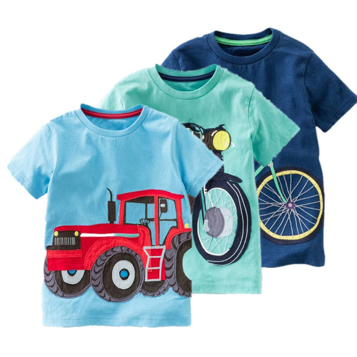 Sommer Baby Drenge T-Shirt Bomuld Kortærmet T-shirt Toppe T-shirts til drenge Børn Overdele Baby børnetøj 2-8 år