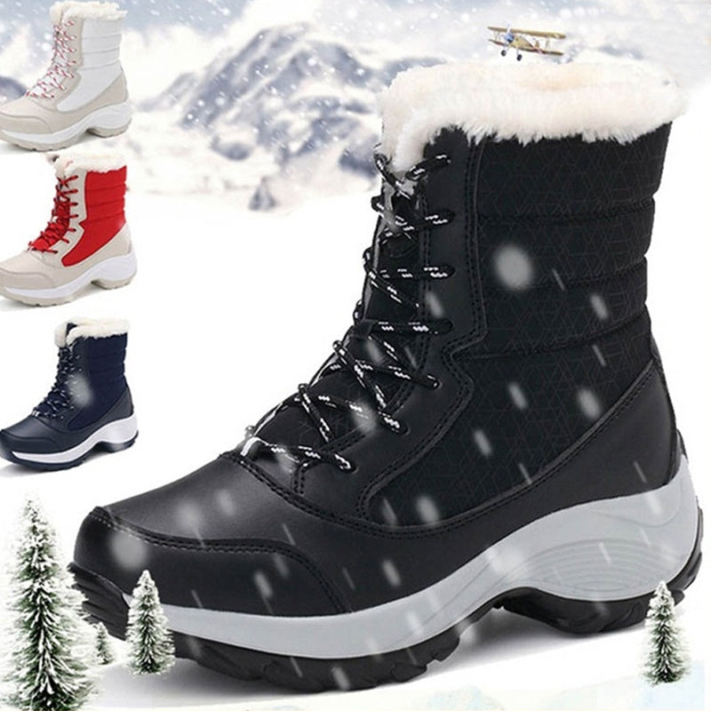 Bottes de neige bottines chaudes en peluche pour femmes chaussures d'hiver