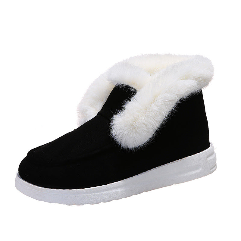 Snow Boots Warm Winter Shoes Plush Fur Ankle Boots Women