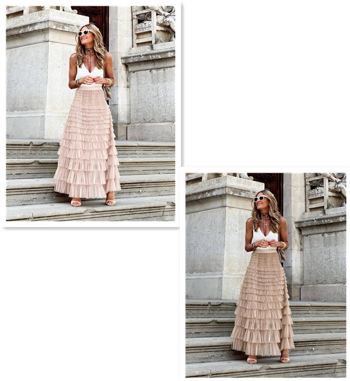 Layered Ruffles Cake Women Summer Skirt