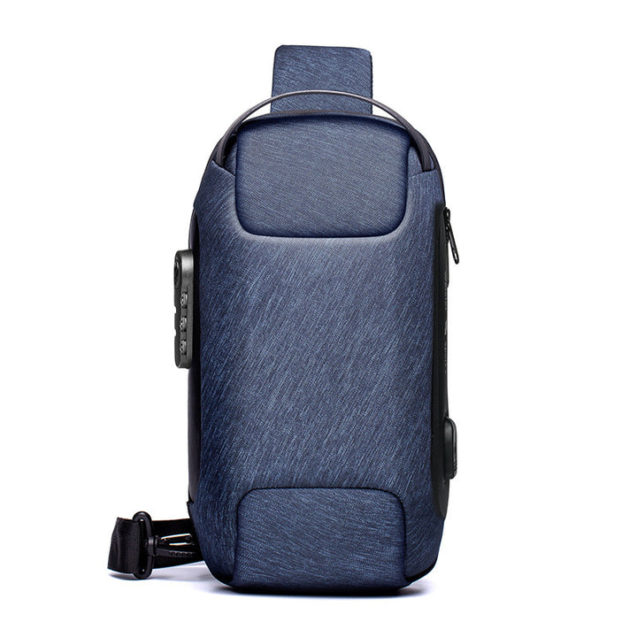 Waterdichte USB-antidiefstaltas Heren Oxford Crossbody Schoudertas Sling Multifunctionele korte reismessenger Borsttas