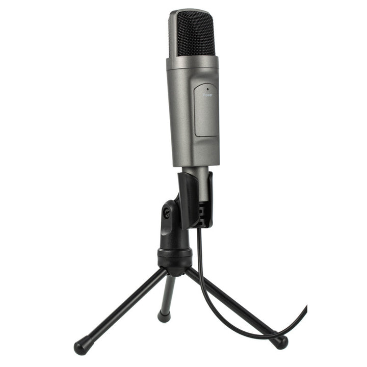 Microphone à condensateur USB, pour ordinateur de bureau, enregistrement en direct, filaire