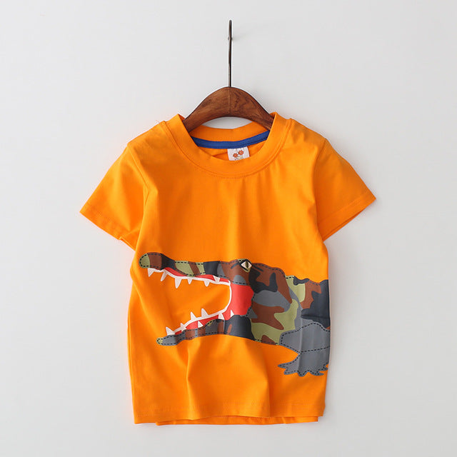 Sommer Baby Drenge T-Shirt Bomuld Kortærmet T-shirt Toppe T-shirts til drenge Børn Overdele Baby børnetøj 2-8 år