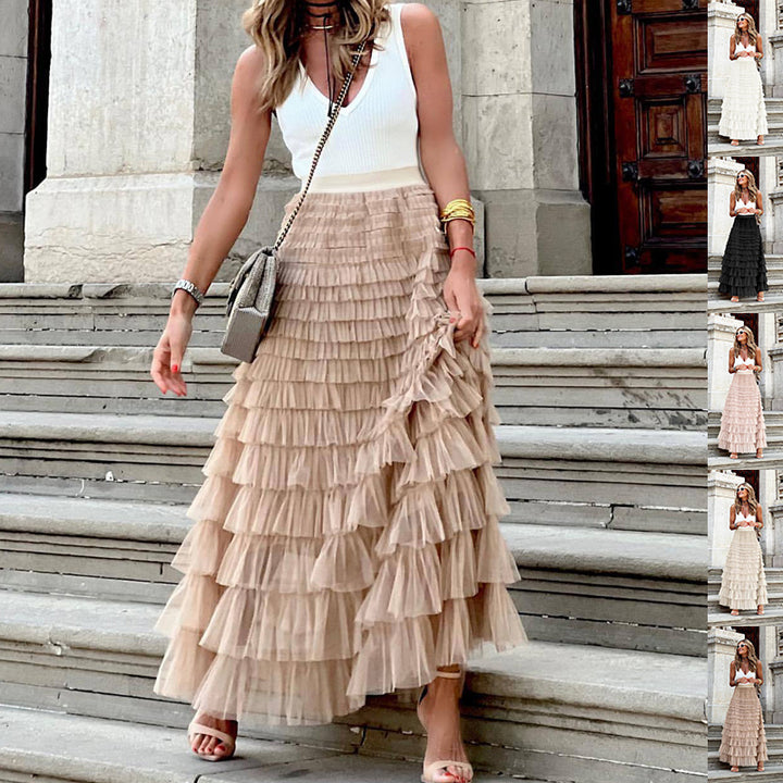 Layered Ruffles Cake Women Summer Skirt