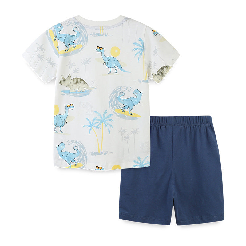 Boys Summer New T-shirt Shorts Suit