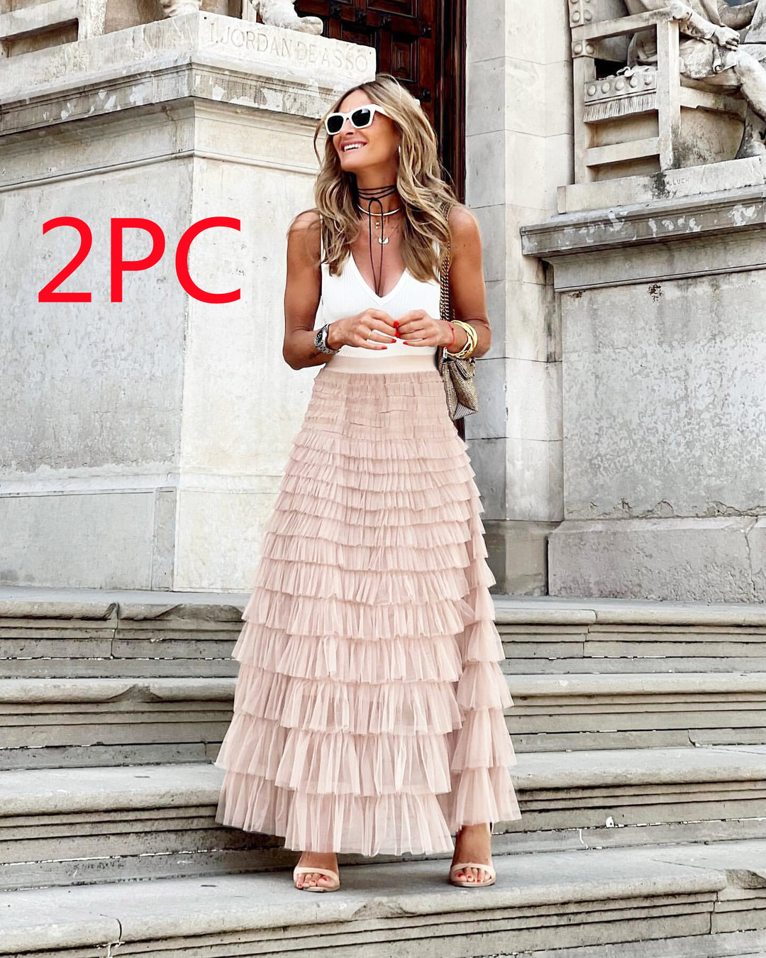 Layered Ruffles Cake Women Summer Skirt