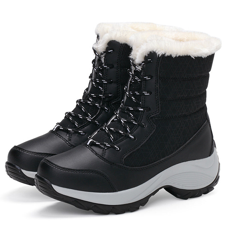 Bottes de neige bottines chaudes en peluche pour femmes chaussures d'hiver