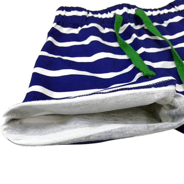 2 stk Baby Boy Tøj Sæt Sommer tegneserie trykt T-shirt Stripe Shorts Baby Boy Tøj