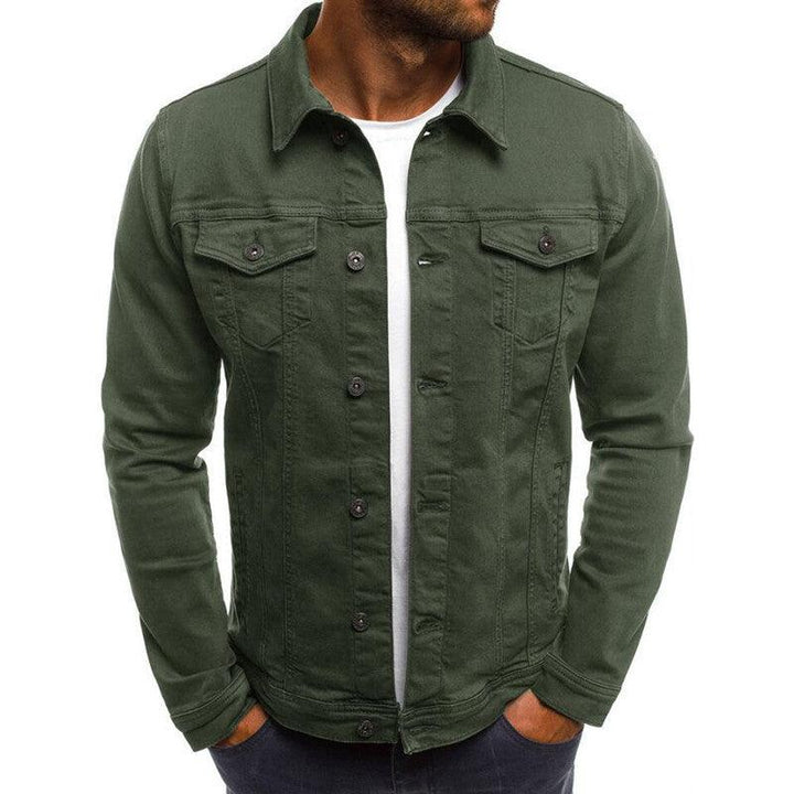 Casual Mænd Jakke Denim Button Shirt