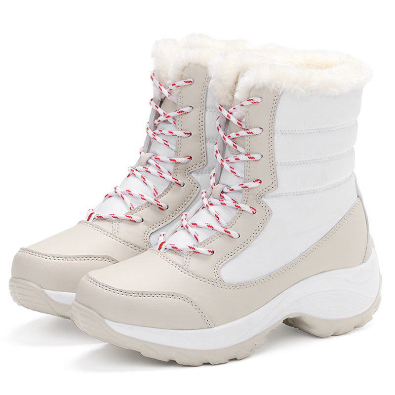 Bottes de neige bottines chaudes en peluche pour femmes chaussures d'hiver