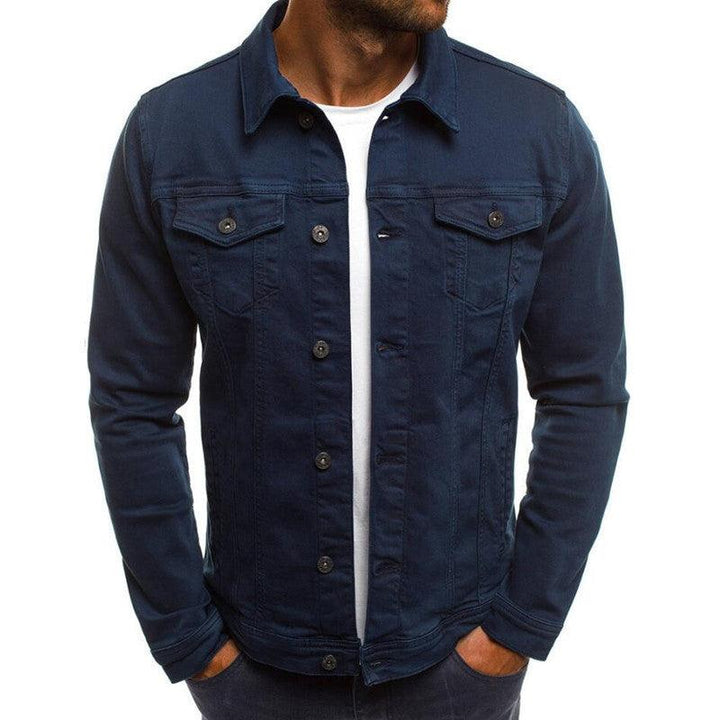 Casual Mænd Jakke Denim Button Shirt