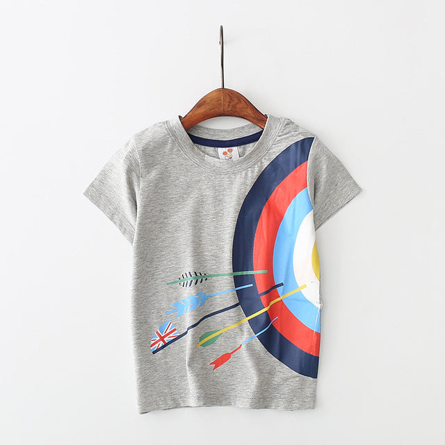 Sommer Baby Drenge T-Shirt Bomuld Kortærmet T-shirt Toppe T-shirts til drenge Børn Overdele Baby børnetøj 2-8 år