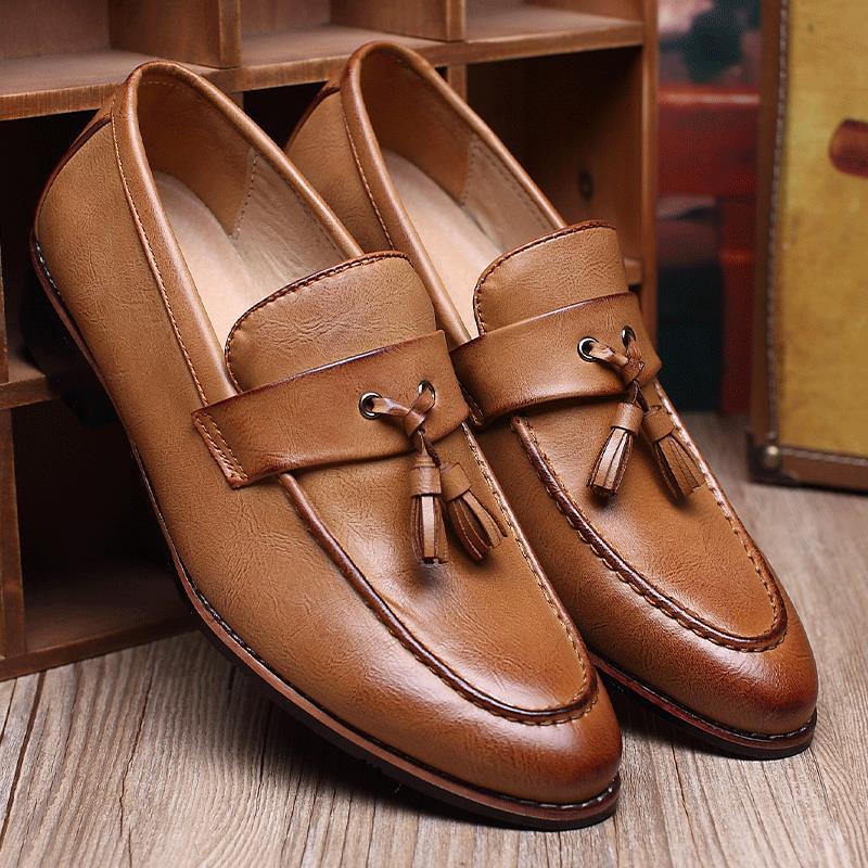 Britiske Retro Slip-on Tassel Loafers Herre Casual