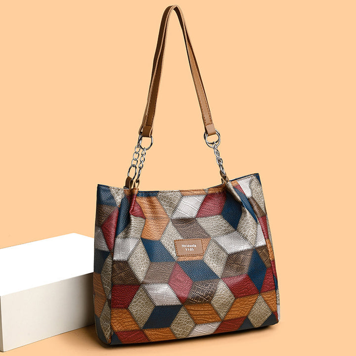 Retro Geometric Pattern Handbag