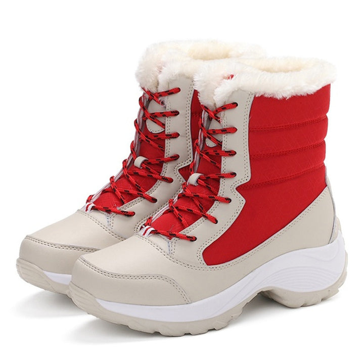 Bottes de neige bottines chaudes en peluche pour femmes chaussures d'hiver