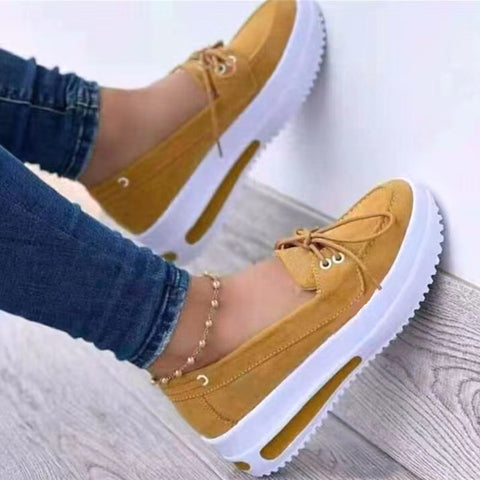 Casual Shoes Fashion Platform Heel Platform Peas Loafers