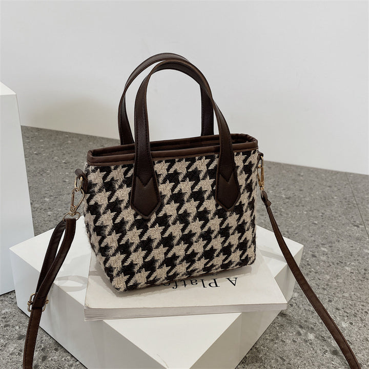 Fashion Houndstooth Shoulder Bags