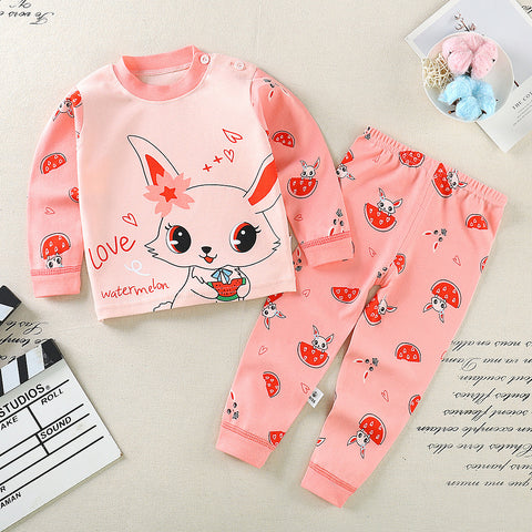 Pure Cotton Boys And Girls Autumn Clothes Long Trousers Suit