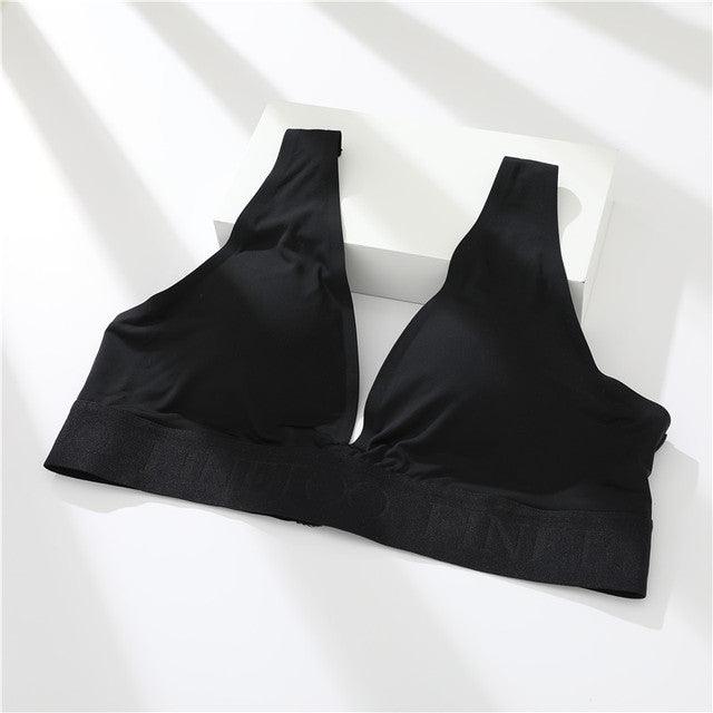 Soutien-gorge de style haut court à col en V pour femmes