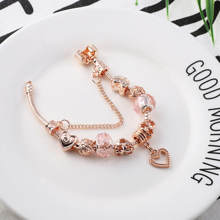 Fashion Love Geometric Rose Gold Bracelet