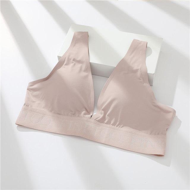 Soutien-gorge de style haut court à col en V pour femmes