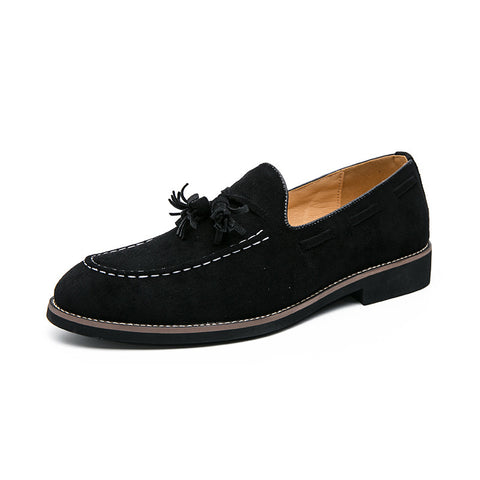 Fringed Men's Suede Leather Slip On Loafers