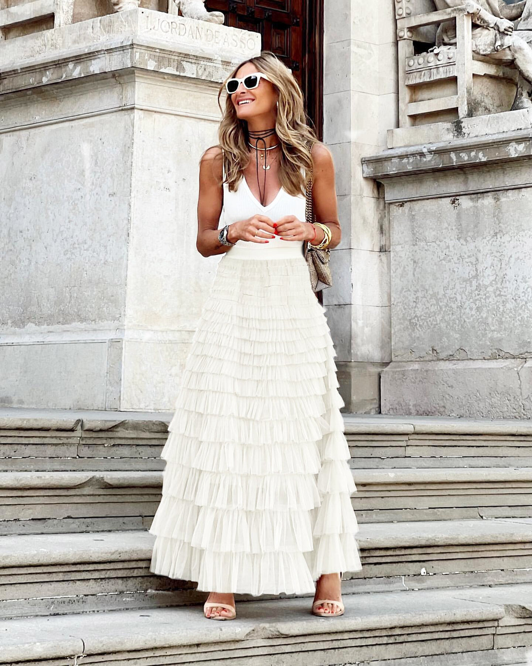 Layered Ruffles Cake Women Summer Skirt